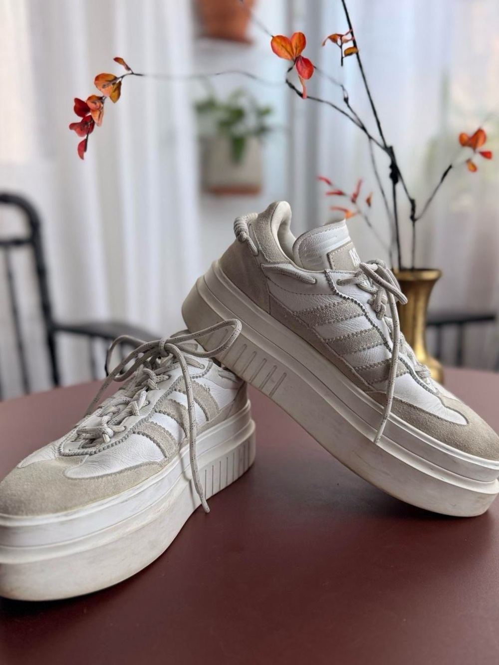 Ivy Park x Adidas White Platform Sneakers